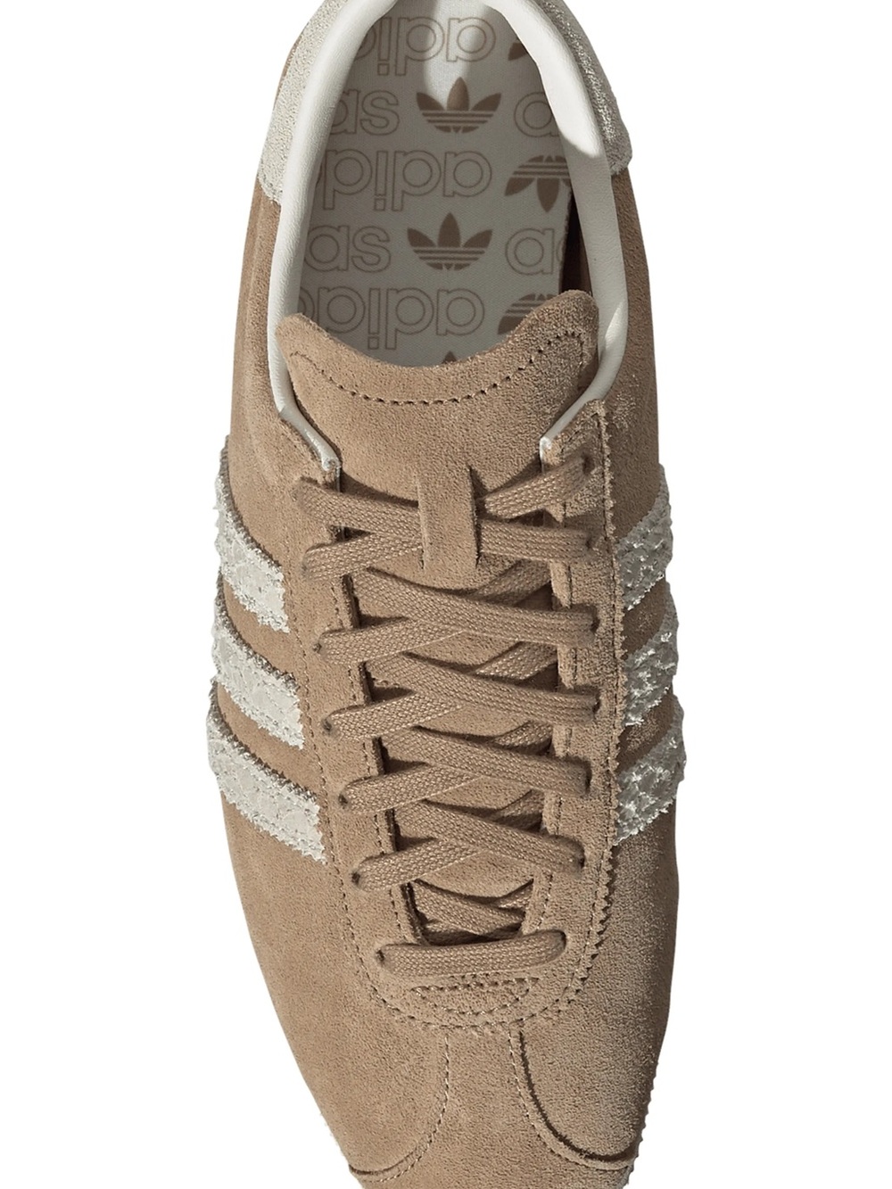 adidas Paris Suede Sneakers in Taupe and Off-White - Picture 3 of 8